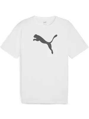 Tricou bărbătesc PUMA TEAMRISE LOGO JERSEY COTTON 658705_04 PUMA WHITE/PUMA BLACK