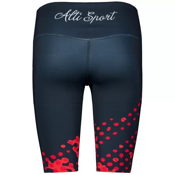  Jambiere pentru femei deasupra genunchilor premium ALTISPORT VOJ/ALW109LEG02 ROȘU-NEGRU 