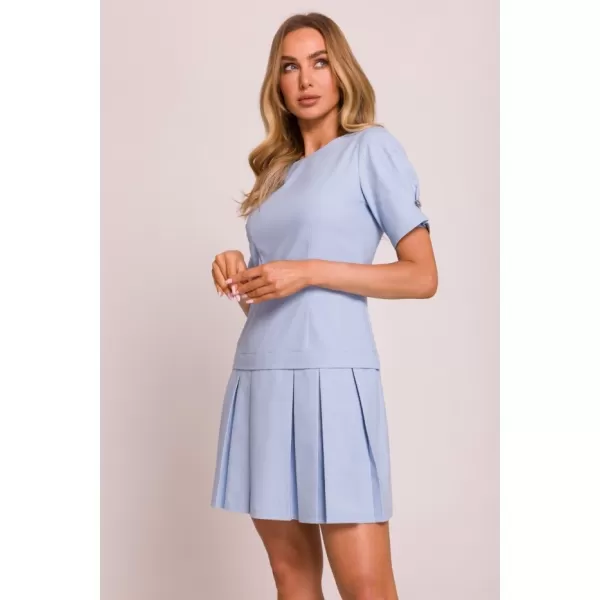  Rochie MOE M842 ALBASTRU DESCHIS 