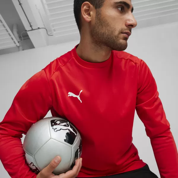  Panoul pentru bărbați PUMA TEAMGOAL TRAINING SWEAT 658649_01 PUMA RED/PUMA WHITE/RED FAST 