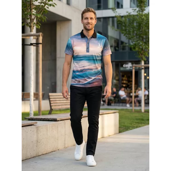  Tricou funcțional pentru bărbați cu guler premium ALTISPORT VOJ/ALM103TR05 MARE 