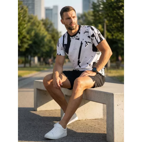  Premium funcțional pentru bărbați ALTISPORT VOJ/ALM079TR01 ALB -ȘI -BLACK 