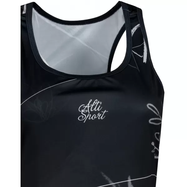  Premium rochie funcțională pentru femei ALTISPORT VOJ/ALW083SAT01 ALB -NEGRU 