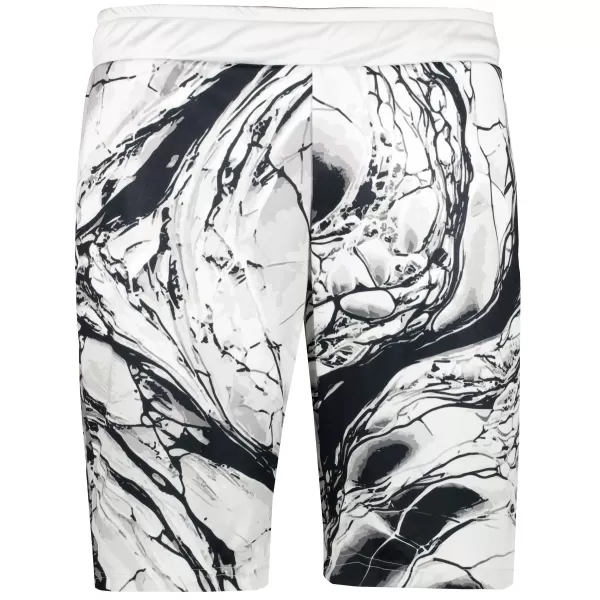  Premium pantaloni scurți funcționali pentru bărbați ALTISPORT VOJ/ALM071KRA01 ALB -ȘI -BLACK 