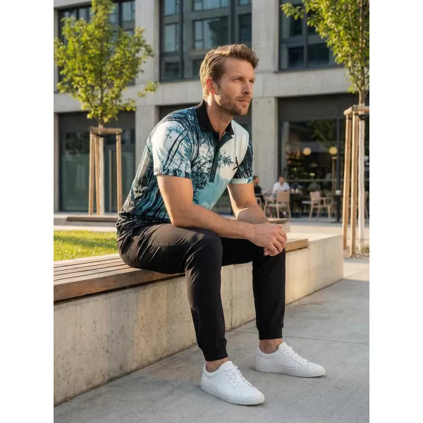  Tricou funcțional pentru bărbați cu guler premium ALTISPORT VOJ/ALM103TR05 BAMBUS 