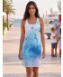 Rochie funcțională premium pentru femei ALTISPORT VOJ/ALW083SAT01 ALB ALBASTRU