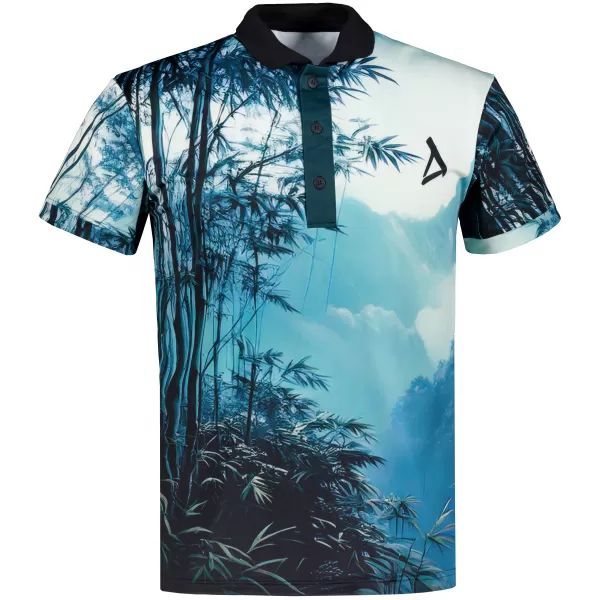  Tricou funcțional pentru bărbați cu guler premium ALTISPORT VOJ/ALM103TR05 BAMBUS 