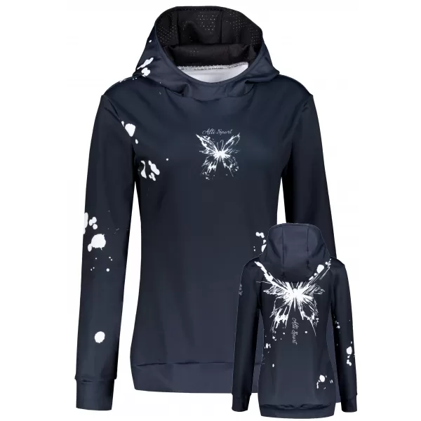  Premium cu hanorac funcțional pentru femei ALTISPORT VOJ/ALW077MI01 NEGRU 