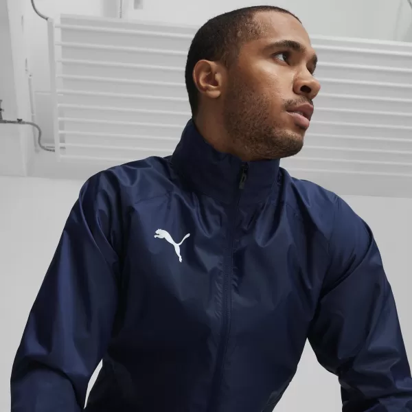  Jachetă bărbătească PUMA TEAMGOAL ALL WEATHER JACKET 659038_06 PUMA NAVY/PUMA WHITE 