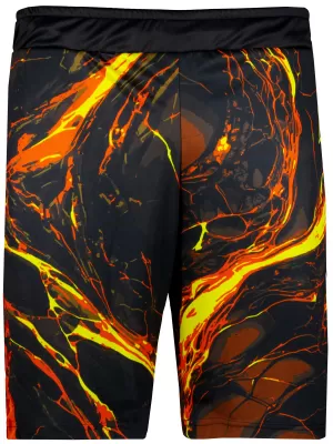 Premium pantaloni scurți funcționali pentru bărbați ALTISPORT VOJ/ALM071KRA01 NEGRU -YELLOW