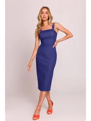 Rochie MOE M843 ALBASTRU