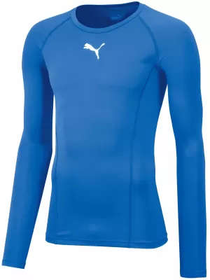 Cămașa funcțională a bărbaților PUMA LIGA BASELAYER TEE LS 655920_02 LIMONADĂ ALBASTRĂ ELECTRICĂ