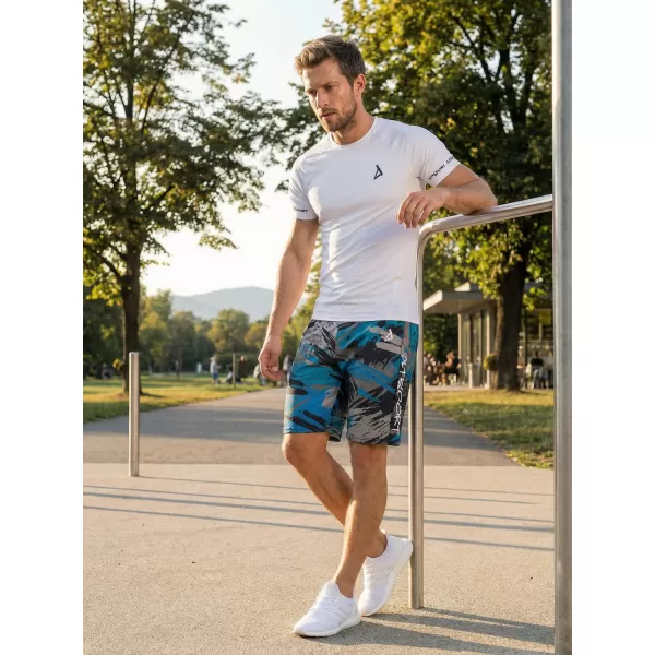  Premium pantaloni scurți funcționali pentru bărbați ALTISPORT VOJ/ALM014KRA01 NEGRU/KEROSEN 