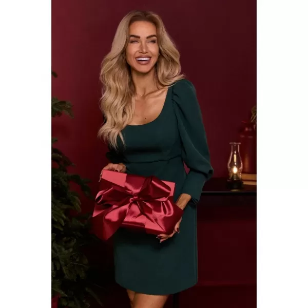  Rochie MOE M836 VERDE STICLA 