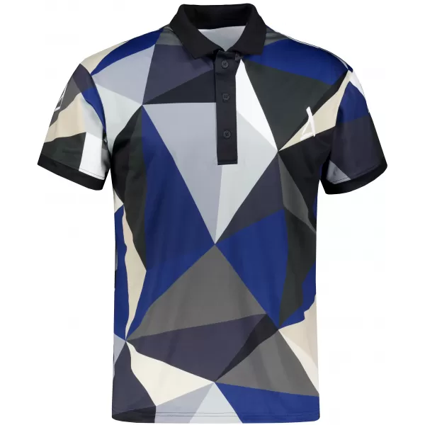  Tricou funcțional pentru bărbați cu guler premium ALTISPORT VOJ/ALM007TR05 ALBASTRU NAVAL/MARO 