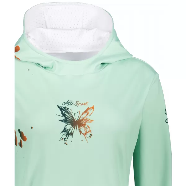  Premium cu hanorac funcțional pentru femei ALTISPORT VOJ/ALW077MI01 VERDE -ORANGE 
