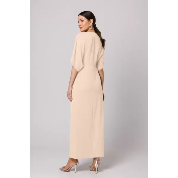  Rochie MAKOVER K163 CREMĂ 