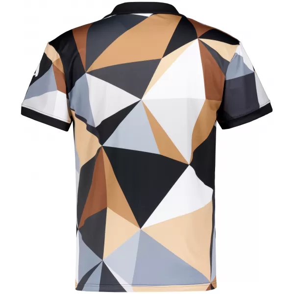  Tricou funcțional pentru bărbați cu guler premium ALTISPORT VOJ/ALM007TR05 NEGRU -BROWN 