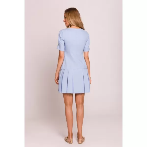  Rochie MOE M842 ALBASTRU DESCHIS 