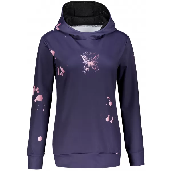  Premium cu hanorac funcțional pentru femei ALTISPORT VOJ/ALW077MI01 VIOLET ÎNCHIS/ROZ 