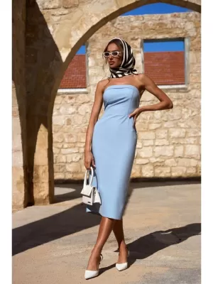 Rochie MOE M843 ALBASTRU DESCHIS