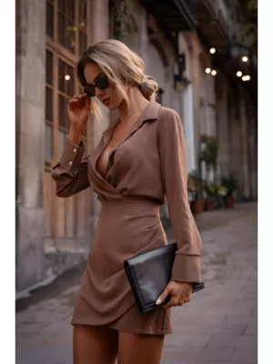 Rochie MOE M783 CIOCOLATĂ