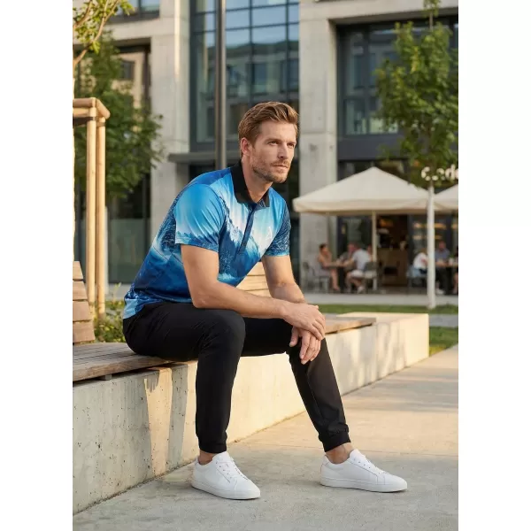  Tricou funcțional pentru bărbați cu guler premium ALTISPORT VOJ/ALM103TR05 ZĂPADĂ 