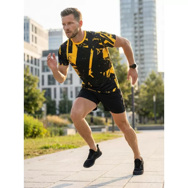  Premium funcțional pentru bărbați ALTISPORT VOJ/ALM079TR01 NEGRU -YELLOW 