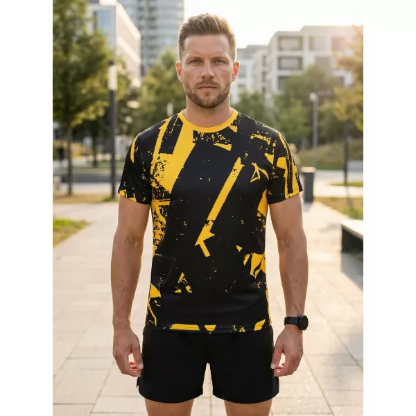  Premium funcțional pentru bărbați ALTISPORT VOJ/ALM079TR01 NEGRU -YELLOW 