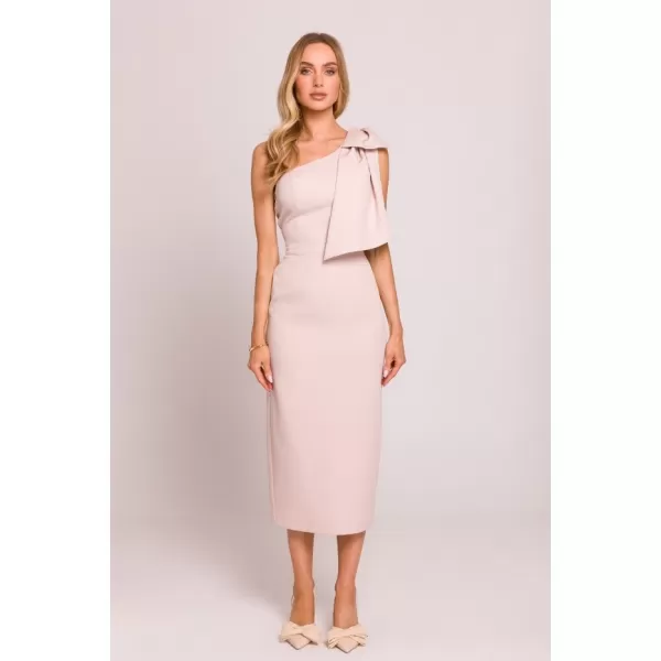  Rochie MOE M847 BEJ DESCHIS 