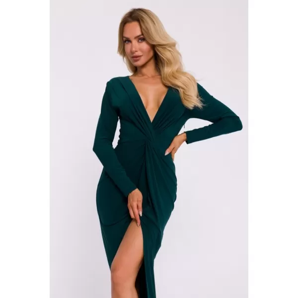  Rochie MOE M840 VERDE STICLA 