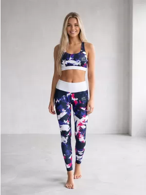 Premium pentru jambiere pentru femei ALTISPORT VOJ/ALW110LEG01 VIOLET -WHITE