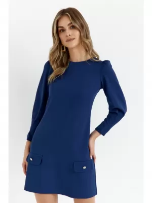 Rochie MAKOVER K148 ALBASTRU MARIN
