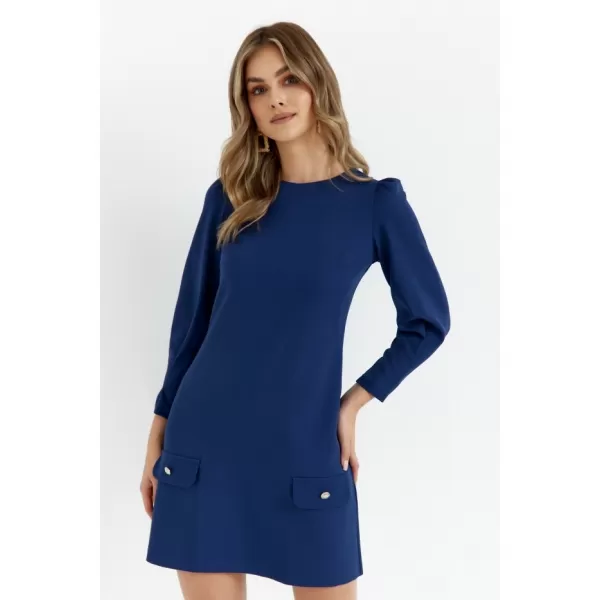  Rochie MAKOVER K148 ALBASTRU MARIN 