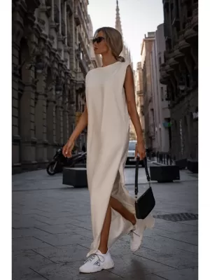 Rochie MOE M790 CREMĂ