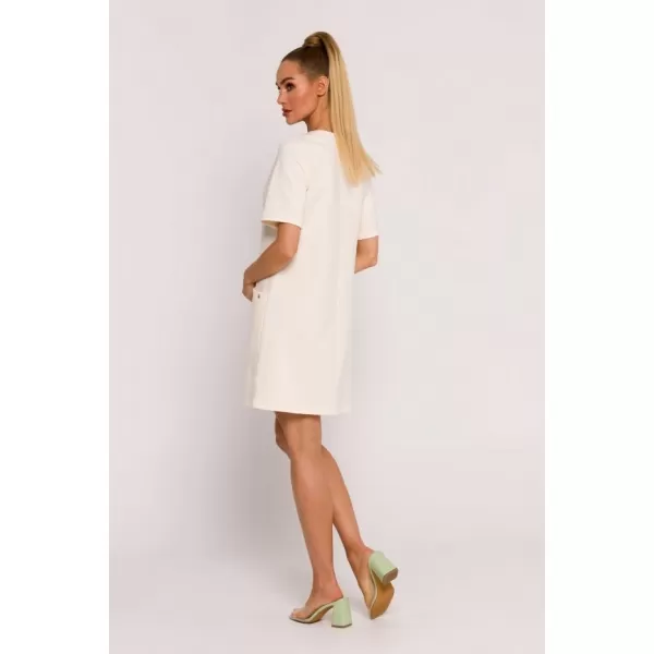  Rochie MOE M788 CREMĂ 