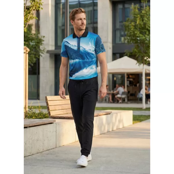  Tricou funcțional pentru bărbați cu guler premium ALTISPORT VOJ/ALM103TR05 ZĂPADĂ 