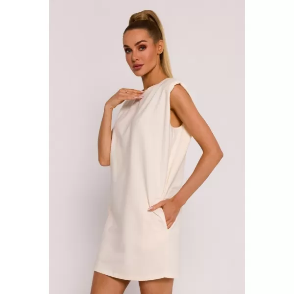  Rochie MOE M789 CREMĂ 