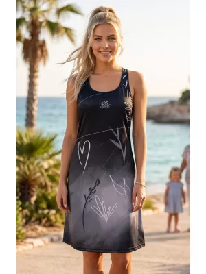 Premium rochie funcțională pentru femei ALTISPORT VOJ/ALW083SAT01 ALB -NEGRU