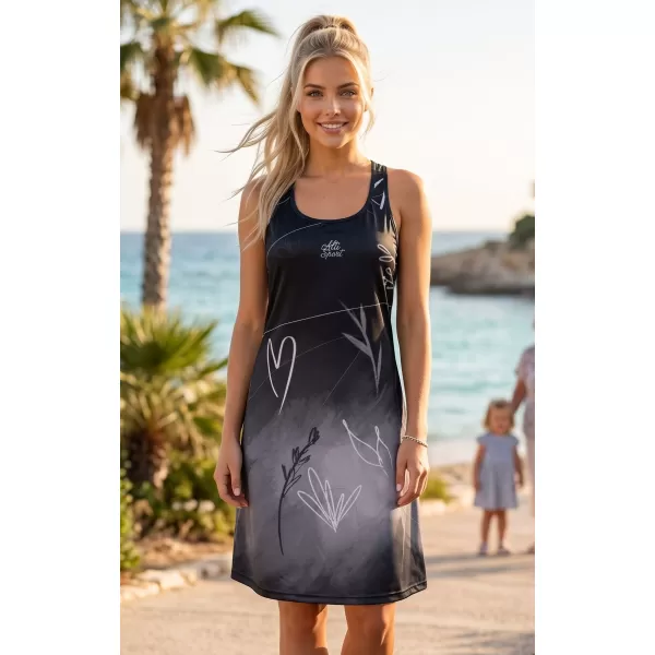  Premium rochie funcțională pentru femei ALTISPORT VOJ/ALW083SAT01 ALB -NEGRU 