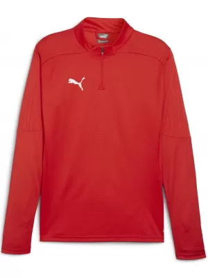 Tricou bărbătesc PUMA TEAMFINAL TRAINING 1/4 ZIP T 658551_01 PUMA RED/PUMA SILVER