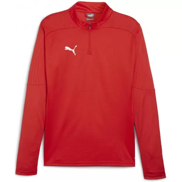  Tricou bărbătesc PUMA TEAMFINAL TRAINING 1/4 ZIP T 658551_01 PUMA RED/PUMA SILVER 