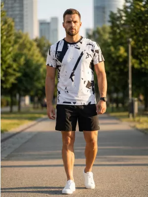 Premium funcțional pentru bărbați ALTISPORT VOJ/ALM079TR01 ALB -ȘI -BLACK