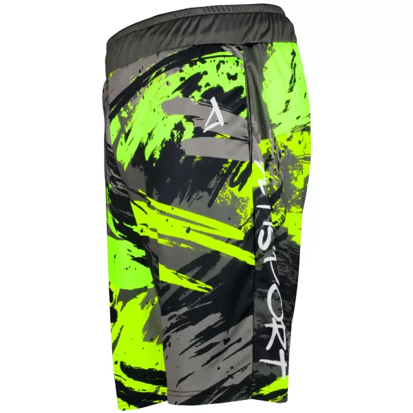  Premium pantaloni scurți funcționali pentru bărbați ALTISPORT VOJ/ALM014KRA01 NEGRU -GREEN 