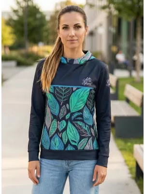 Premium cu hanorac funcțional pentru femei ALTISPORT VOJ/ALW061MI01 ALBASTRU