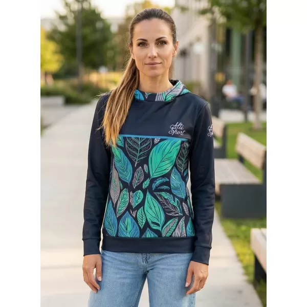  Premium cu hanorac funcțional pentru femei ALTISPORT VOJ/ALW061MI01 ALBASTRU 