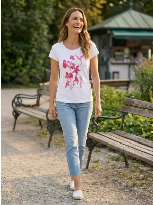 Cămaşă ALTISPORT ALW191122 ALB -PINK