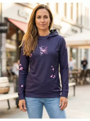 Premium cu hanorac funcțional pentru femei ALTISPORT VOJ/ALW077MI01 VIOLET ÎNCHIS/ROZ