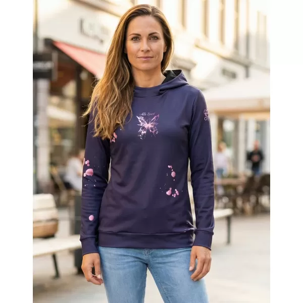  Premium cu hanorac funcțional pentru femei ALTISPORT VOJ/ALW077MI01 VIOLET ÎNCHIS/ROZ 