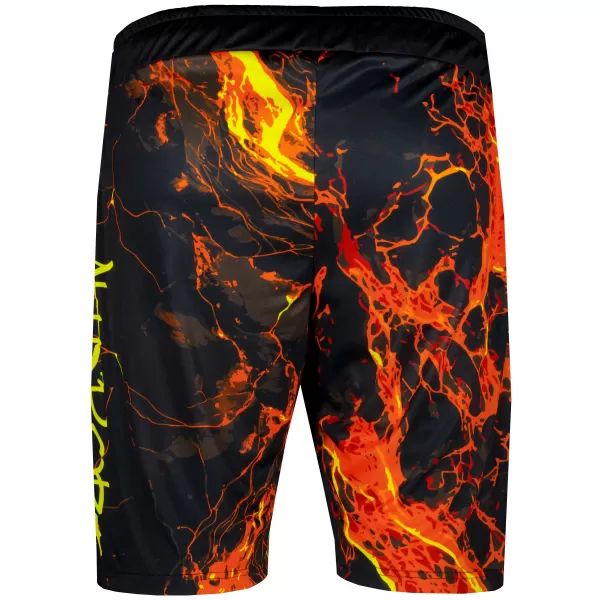 Premium pantaloni scurți funcționali pentru bărbați ALTISPORT VOJ/ALM071KRA01 NEGRU -YELLOW 